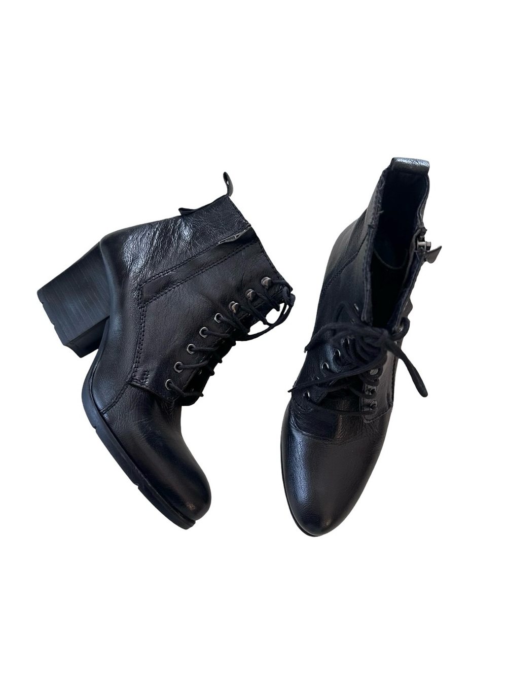 Matisse Black Leather Lace-Up Victorian Goth Witchy Boots size 7.5